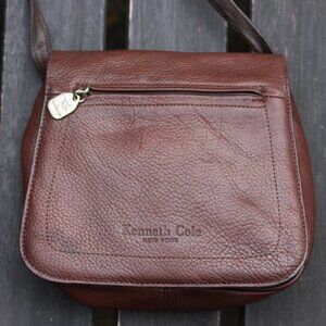 Kenneth Cole - Pebbled Leather Crossbody Mini Bag with Extra Long Strap, EUC